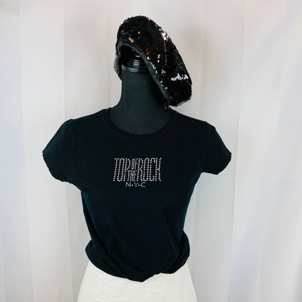 Top of the Rock New York Rockefeller Embellished Tee I Black I XL*